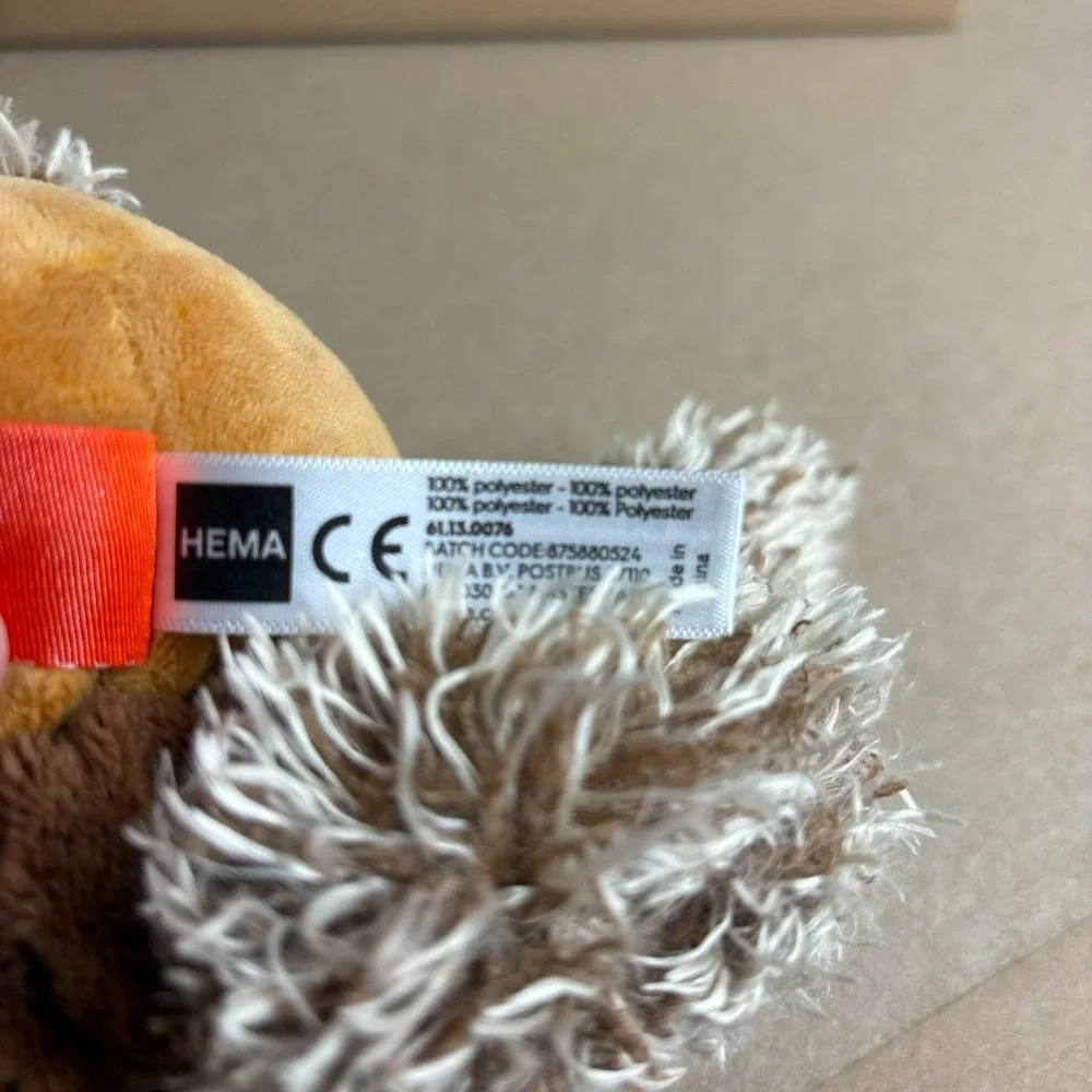 HEMA Hedgehog Plush Reversible Ball Pillow Brown Cute Stuffed Animal Toy